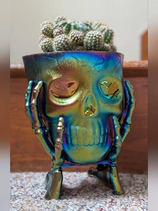Unmarked Other - Rainbow Skull Planter